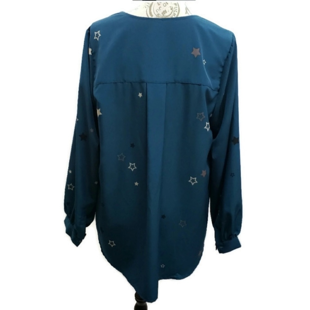 Melissa McCarthy Plus Size Faux Wrap Blouse 0X - Picture 5 of 8